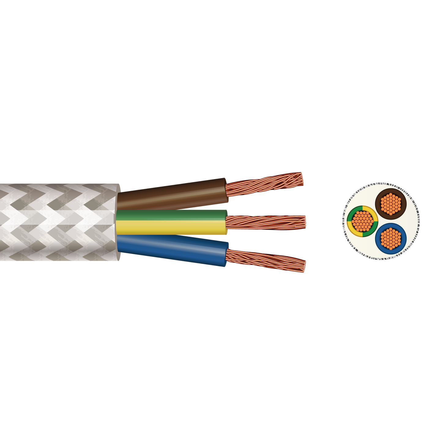 Pitacs 3183TRS 3 Core Rubber Flex Cable