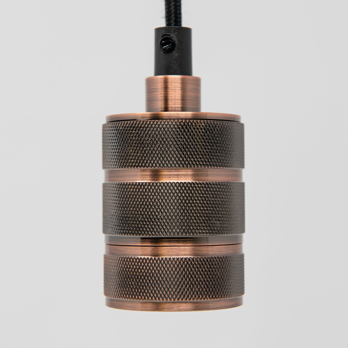 TIME LED Antik E27 Triple Textured Pendant Light Fitting (Copper Effect)