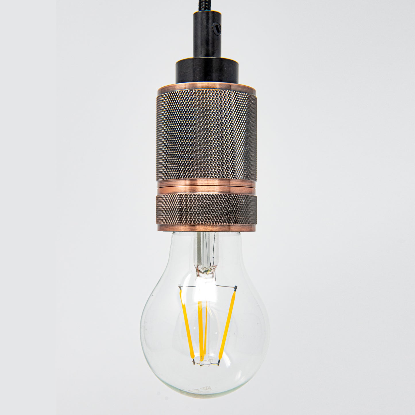 TIME LED Antik E27 Double Textured Pendant Light Fitting