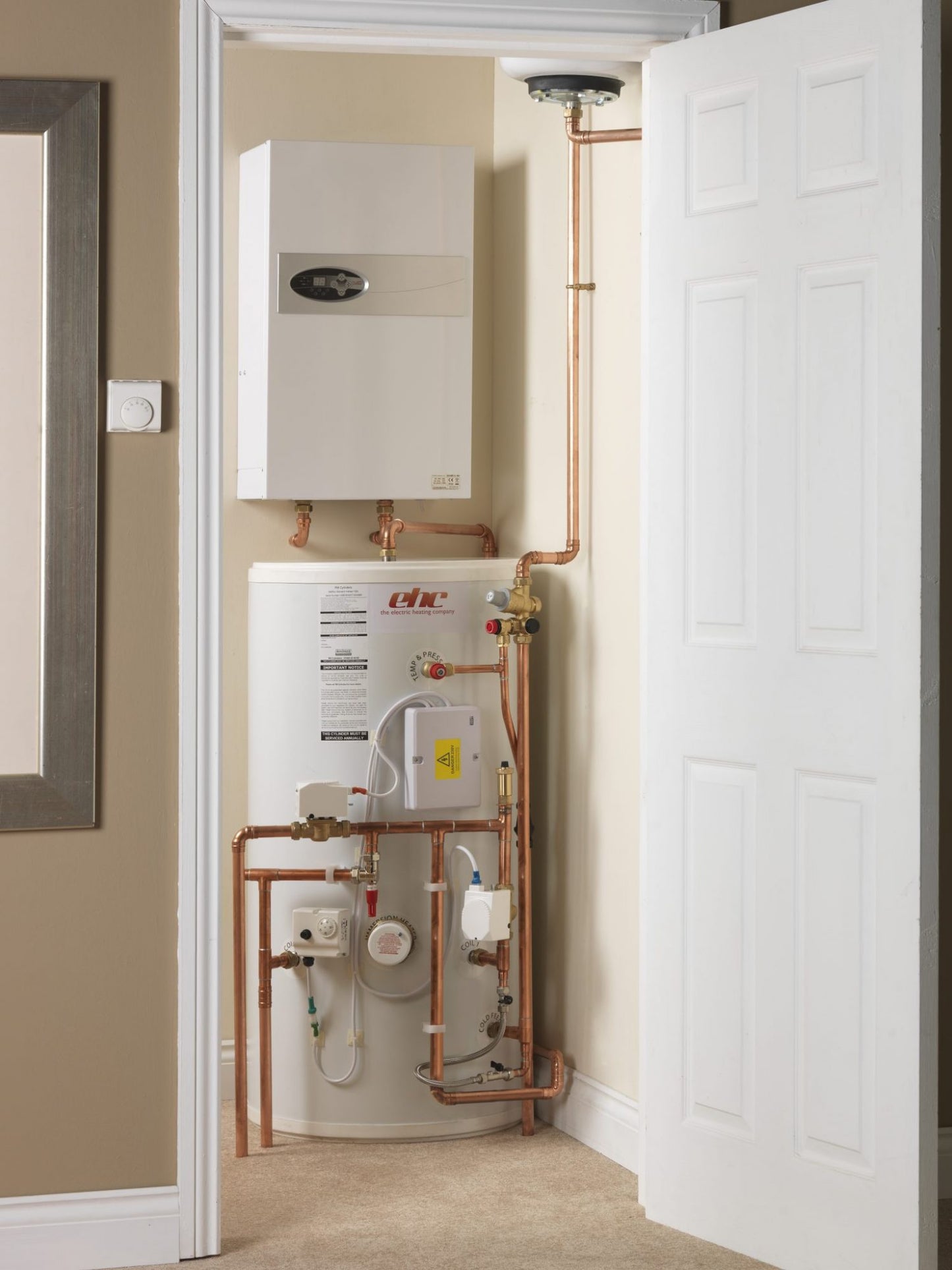 EHC Comet PV Smart Electric Boiler and Neptune Cylinder Pack