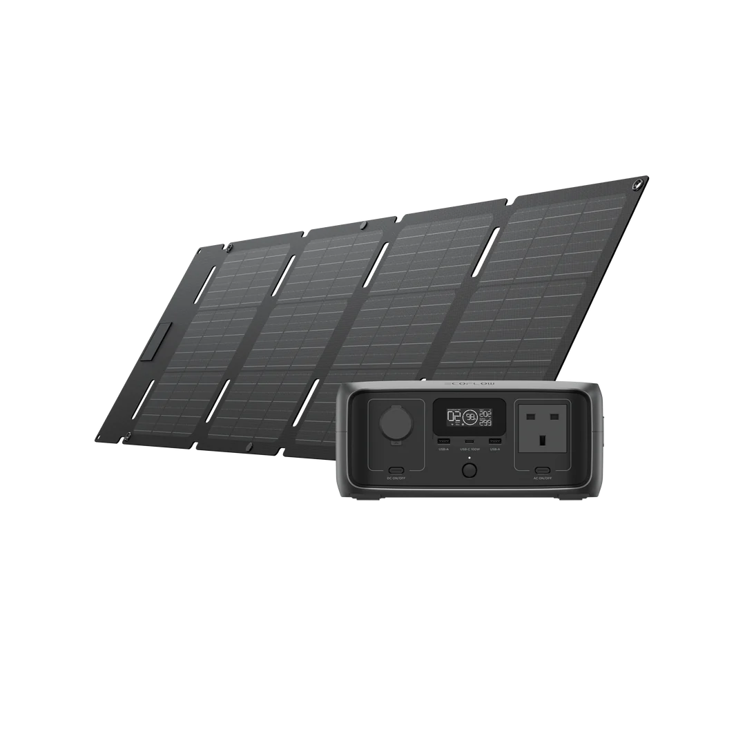 EcoFlow RIVER 3 (10 ms UPS) UK + 45W USB-C solar panel