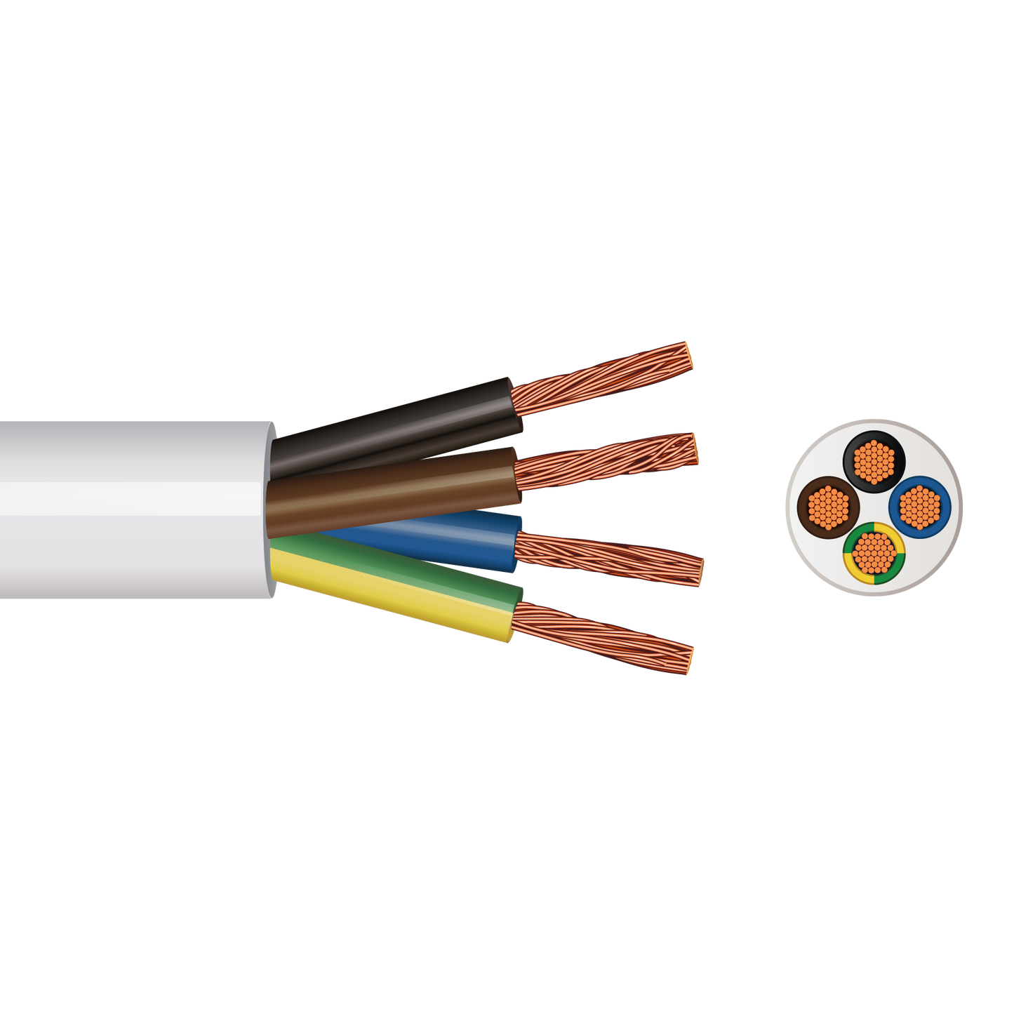 Pitacs 2184Y 4 Core Round Flex Cable