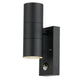 TIME LED Piazza GU10 Up/Down Garden Wall Spotlight Fitting with PIR
