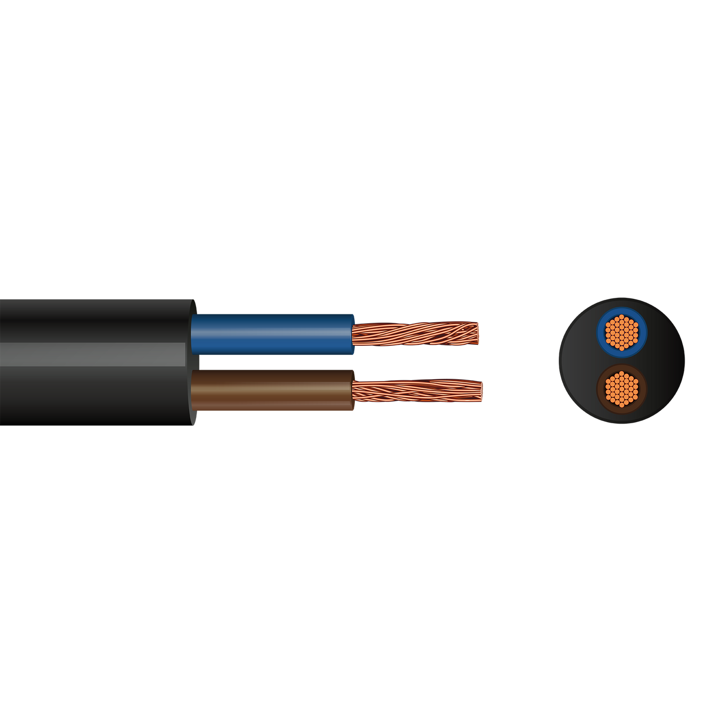 Pitacs 3182Y 2 Core Round Flex Cable