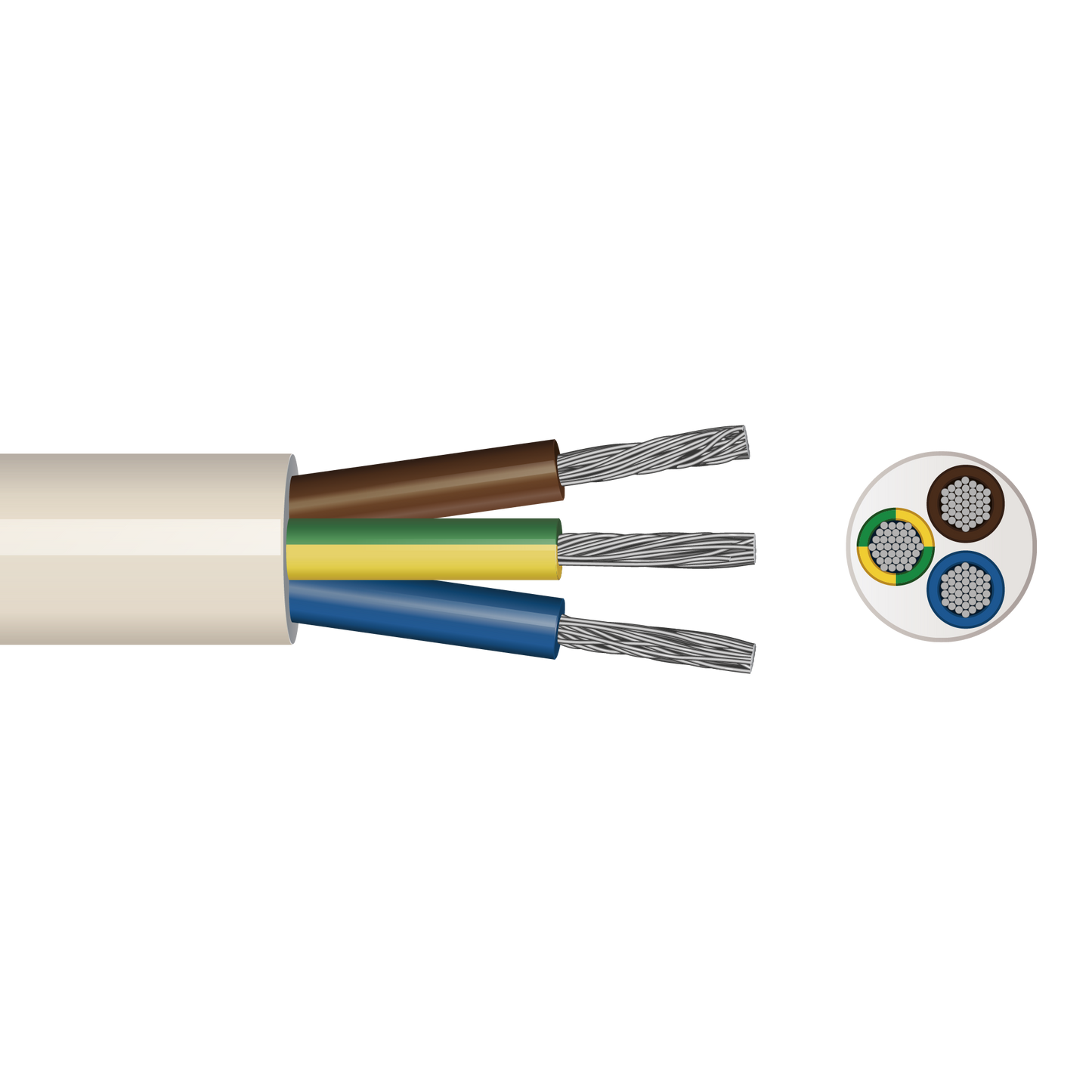 Pitacs 3183P 3 Core Round Pond Flex Cable