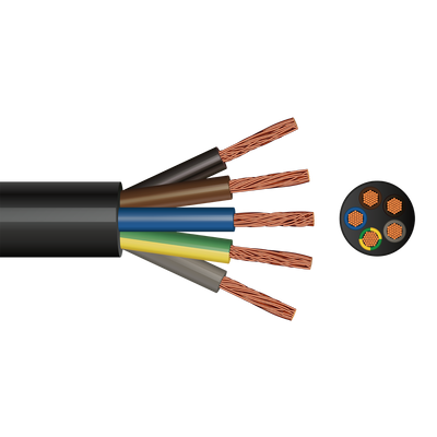 Pitacs 3185Y 5 Core Round Flex Cable
