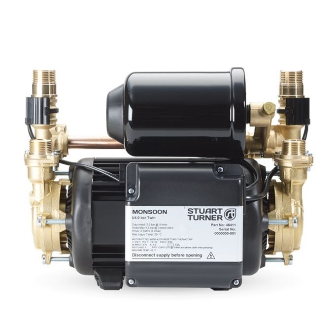 Stuart Turner Monsoon Universal 4.0 bar Twin Shower Pump