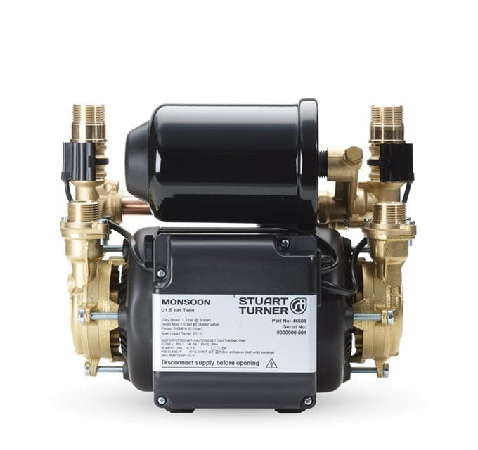 Stuart Turner Monsoon Universal 1.5 bar Twin Shower Pump