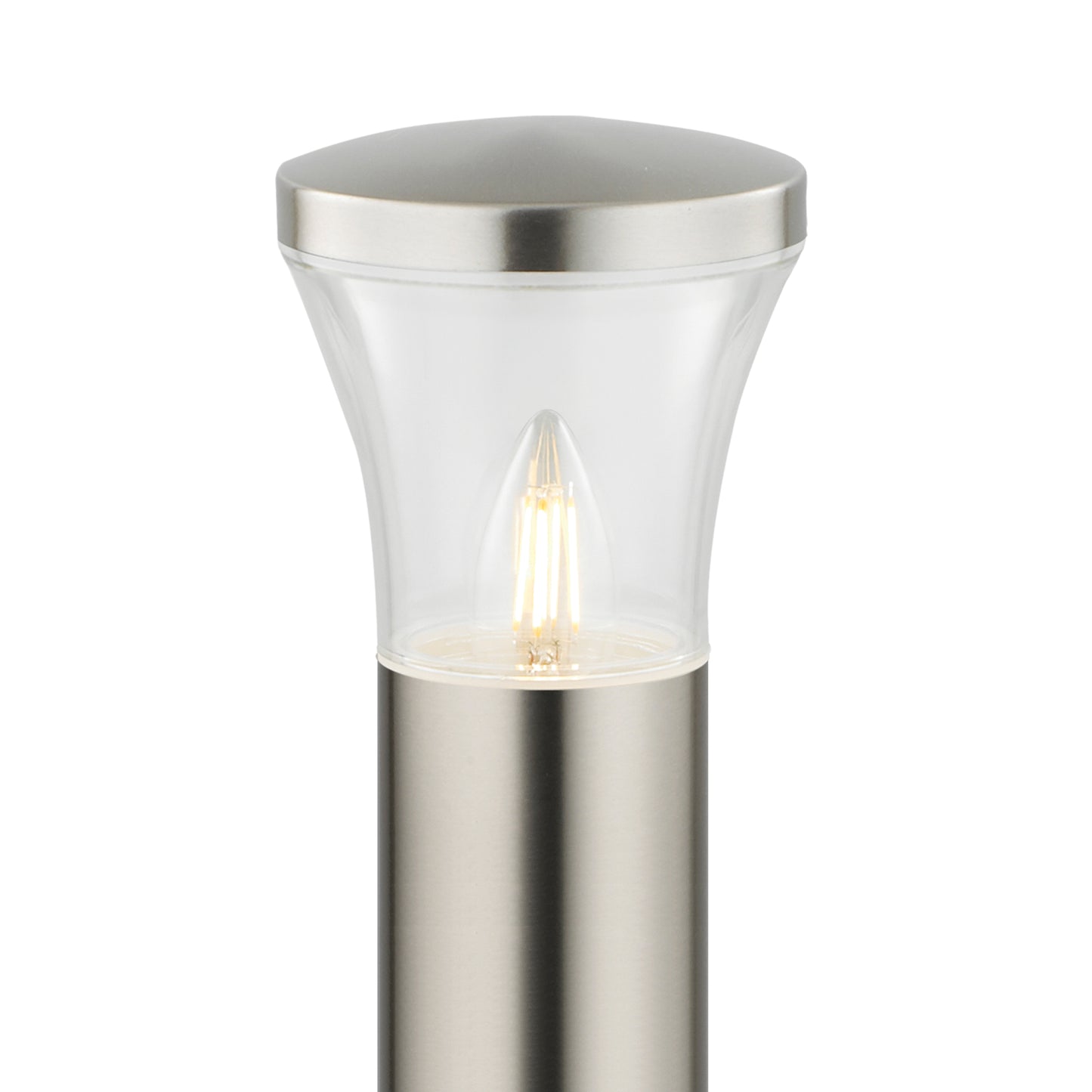 TIME LED Landscape Stainless Steel E27 Garden Bollard Light Fitting