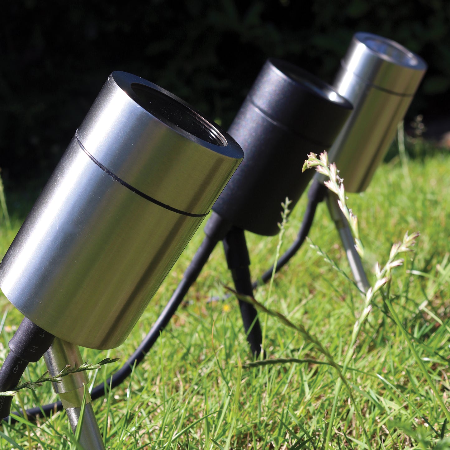 TIME LED Landscape GU10 Garden Spike Light Fitting (Stainless Steel)