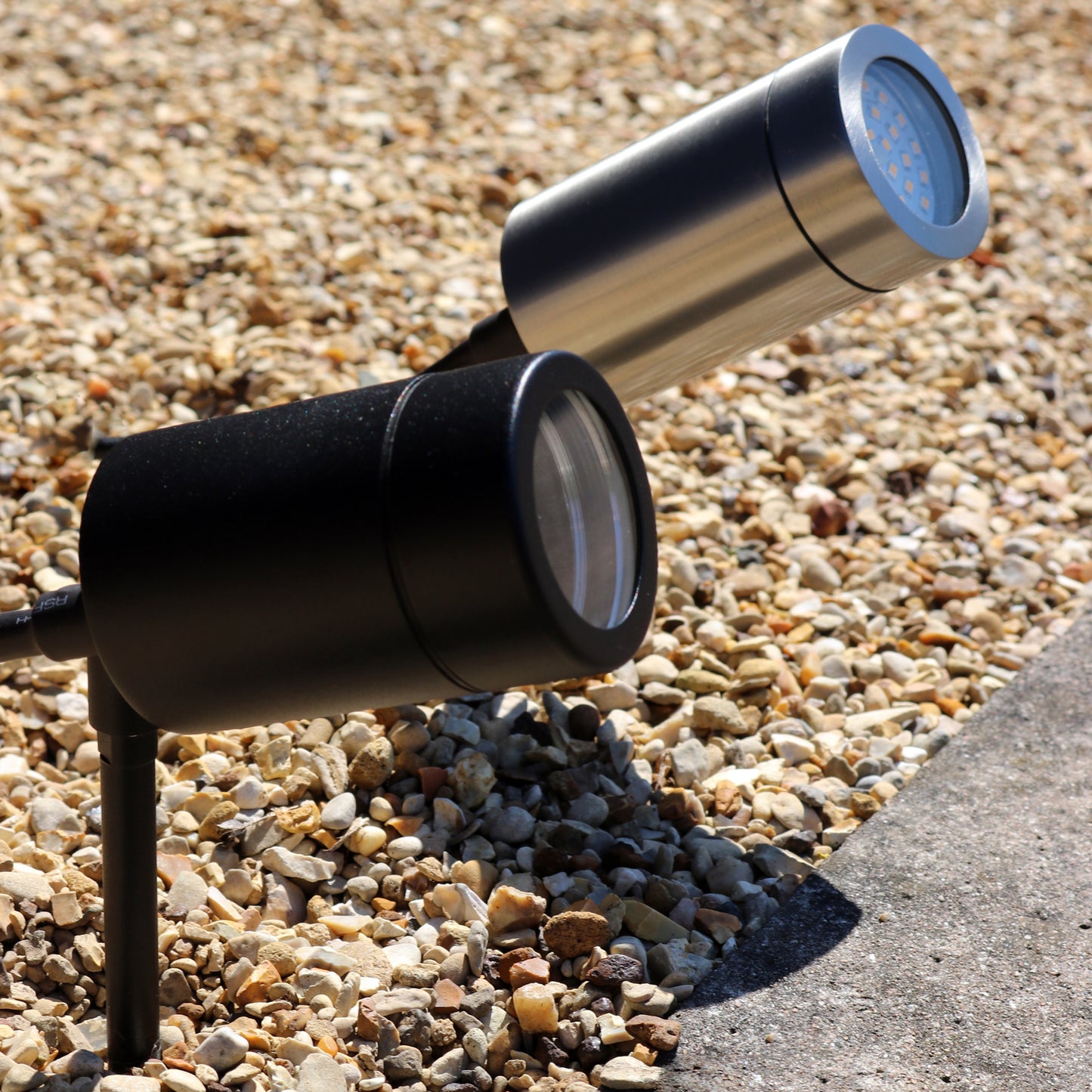 TIME LED Landscape GU10 Garden Spike Light Fitting (Stainless Steel)