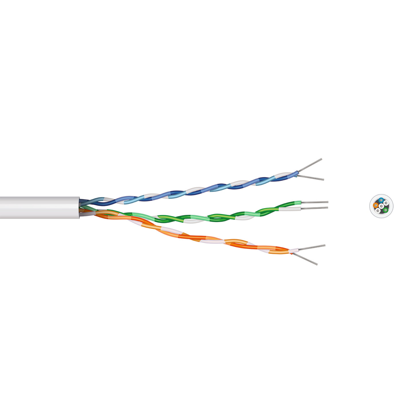 Pitacs 6 Core 3 Pair Telephone Flex Cable
