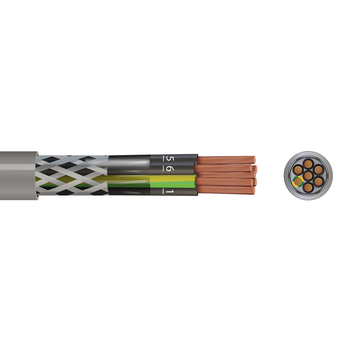 Pitacs P7CY 7 Core CY Control Flex Cable