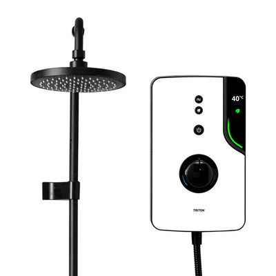 Triton ENlight® Thermostatic Electric Shower with Black UNIQ® Kit