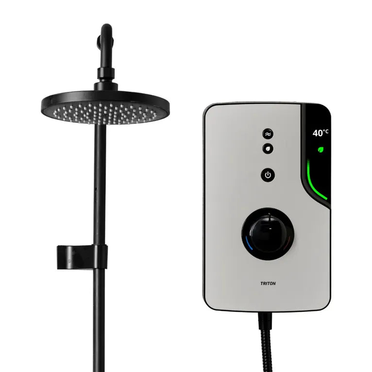 Triton ENlight® Thermostatic Electric Shower with Black UNIQ® Kit