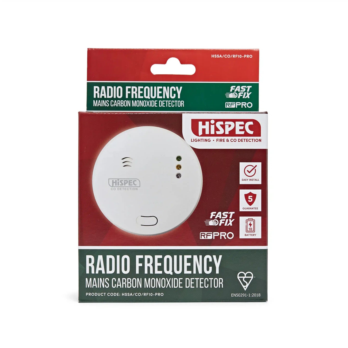 HiSPEC RF Fast Fix Mains Carbon Monoxide Detector