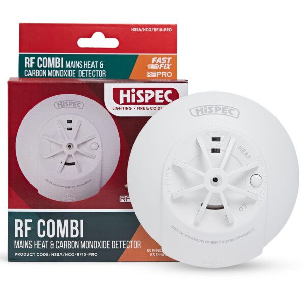 HiSPEC RF Combi Fast Fix Mains Heat & Carbon Monoxide Detector