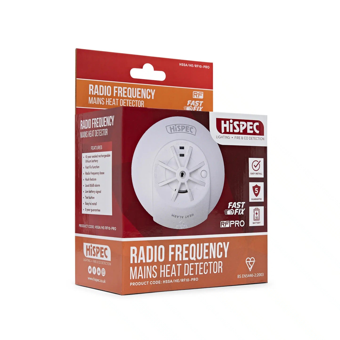 HiSPEC RF Mains Heat Detector