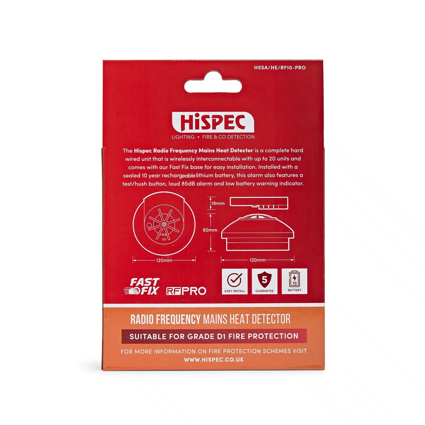 HiSPEC RF Mains Heat Detector