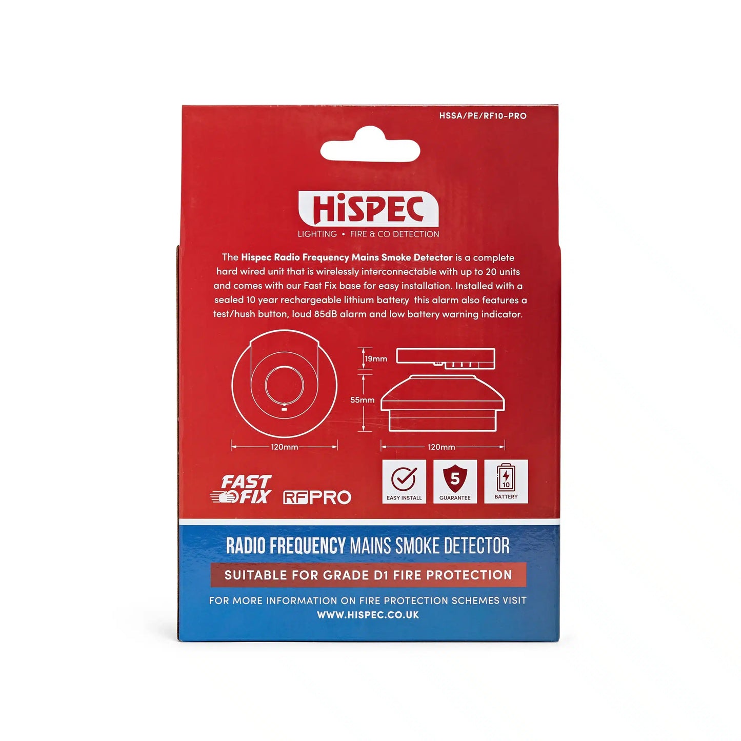HiSPEC RF Mains Smoke Detector