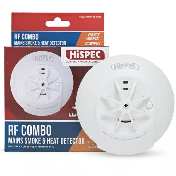 HiSPEC RF Combo Fast Fix Mains Smoke & Heat Detector