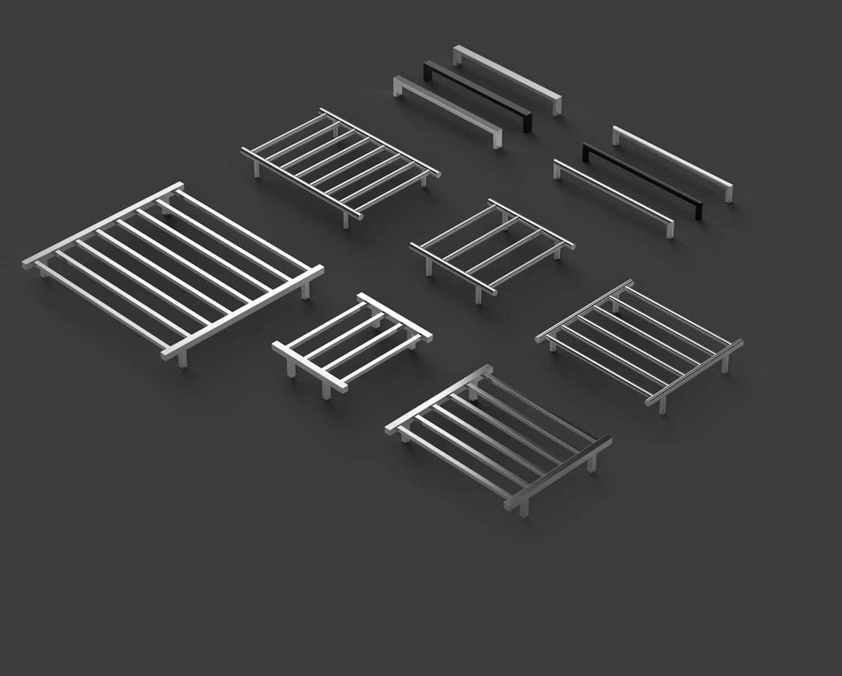 Warmup Hawthorn Straight Square Ladder Towel Rail