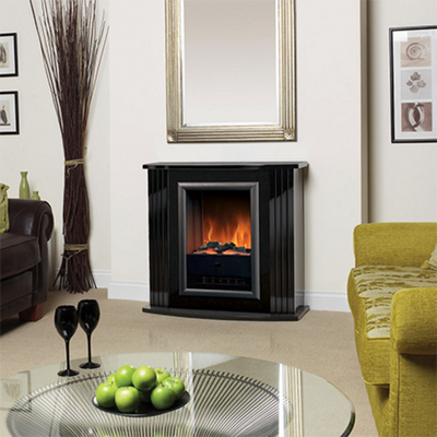 Dimplex Mozart Black Optiflame Electric Fire Suite
