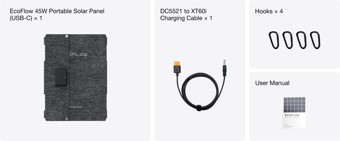 EcoFlow 45W Portable USB-C Solar Panel