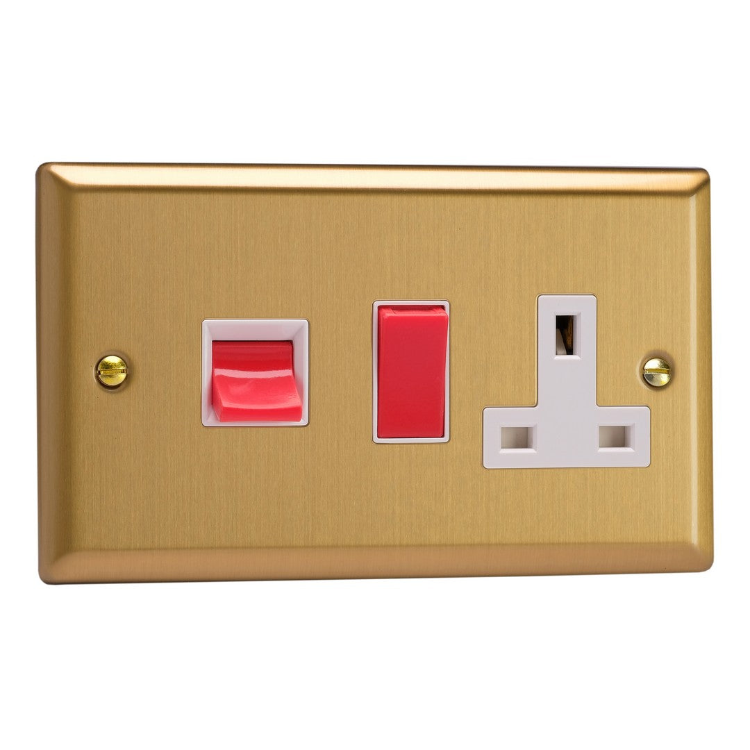 Varilight 45A Cooker Panel with 13A Double Pole Switched Socket Outlet