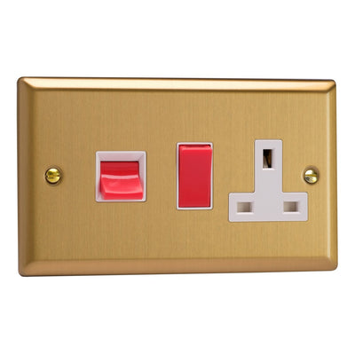 Varilight 45A Cooker Panel with 13A Double Pole Switched Socket Outlet