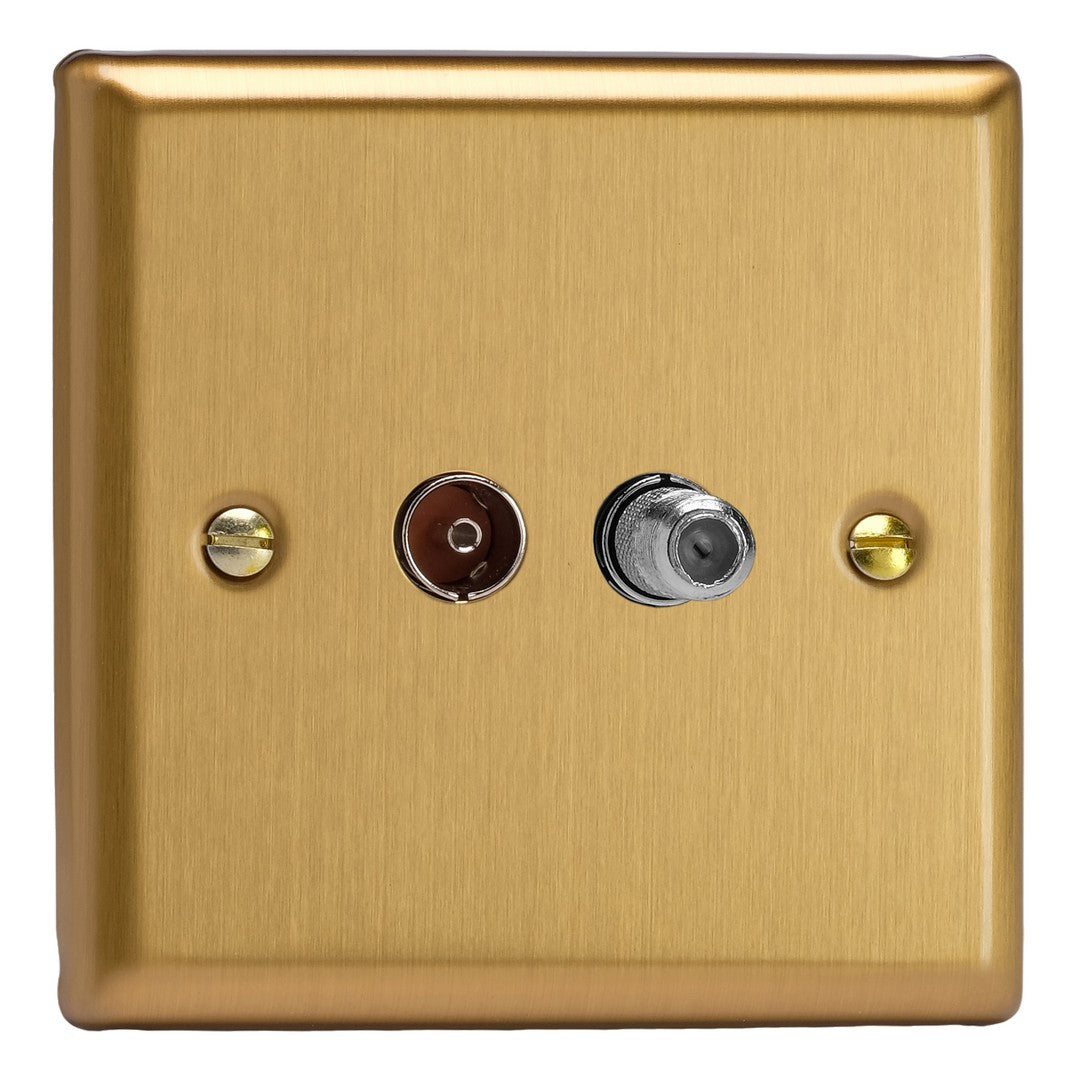 Varilight Co-Axial TV Socket with F-Type Satellite