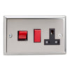 Varilight 45A Cooker Panel with 13A Double Pole Switched Socket Outlet