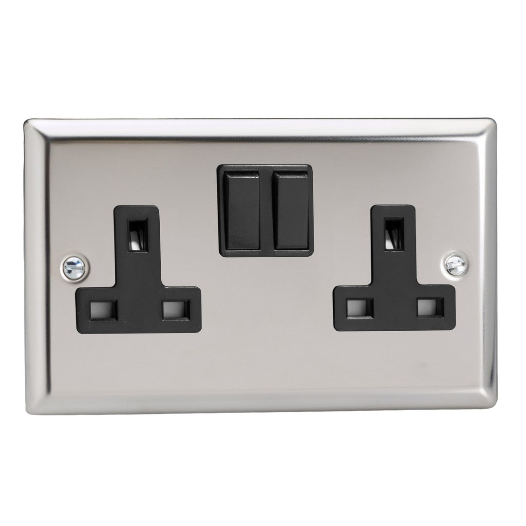 Varilight 13A Double Pole Switched Socket