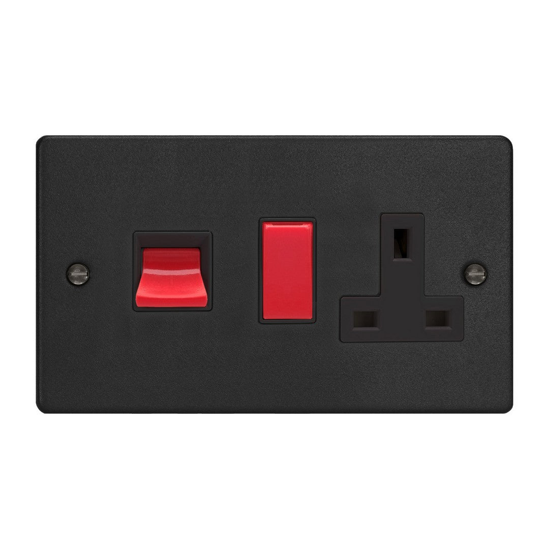 Varilight Essential 45A Cooker Panel with 13A Double Pole Switched Socket Outlet