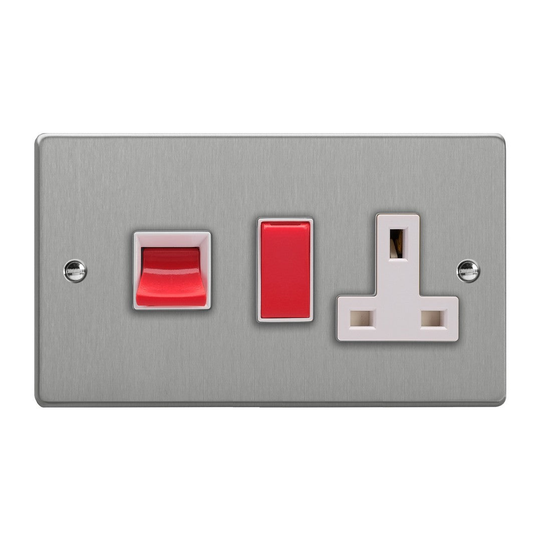 Varilight Essential 45A Cooker Panel with 13A Double Pole Switched Socket Outlet