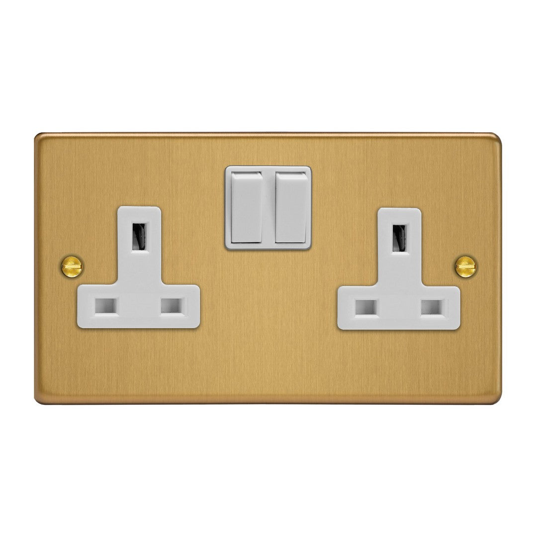 Varilight Essential 13A Double Pole Switched Socket