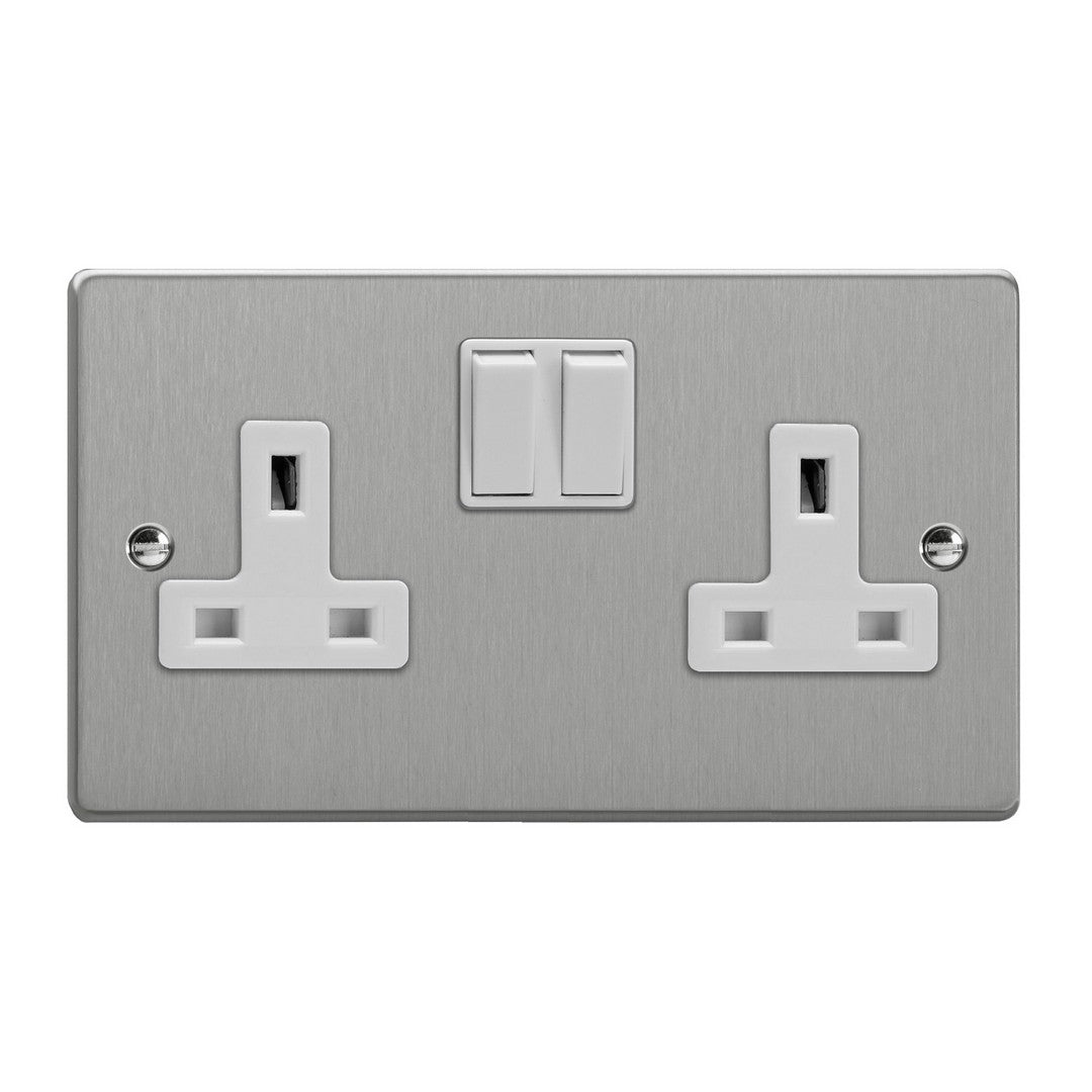 Varilight Essential 13A Double Pole Switched Socket