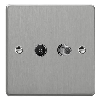 Varilight Essential Co-Axial TV Socket with F-Type Satellite