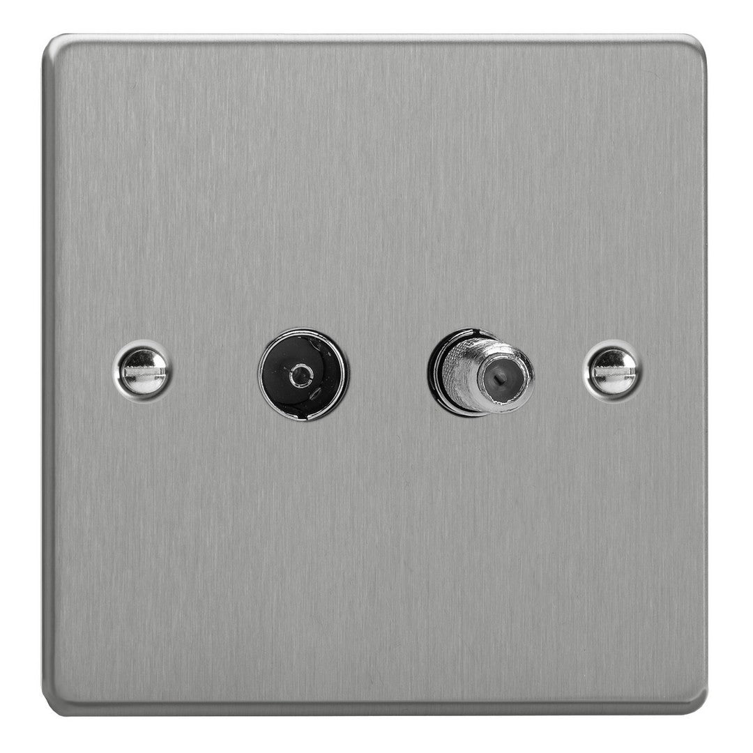 Varilight Essential Co-Axial TV Socket with F-Type Satellite