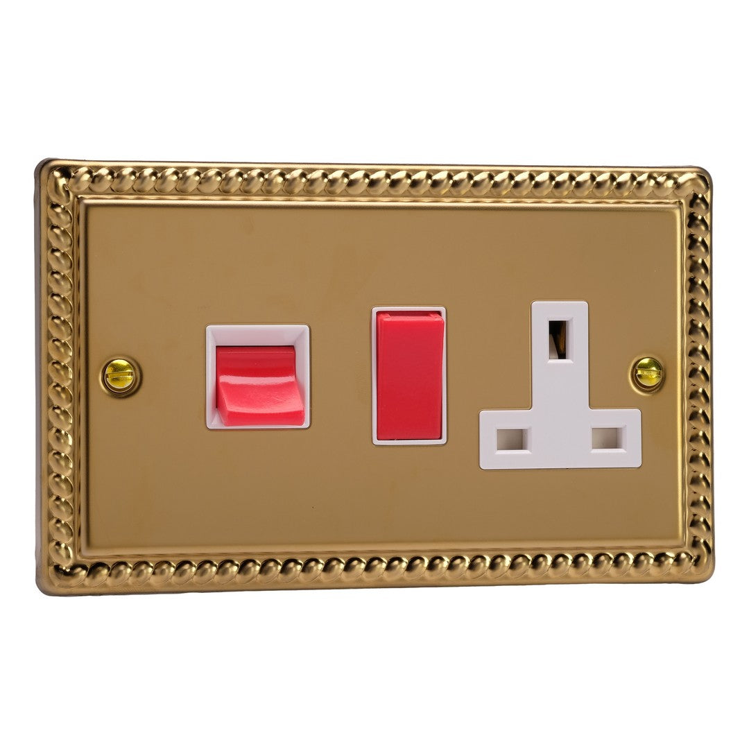 Varilight 45A Cooker Panel with 13A Double Pole Switched Socket Outlet