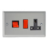 Varilight 45A Cooker Panel with 13A Double Pole Switched Socket Outlet