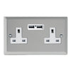 Varilight 13A Unswitched Socket with 2 x 12W Shared USB A Charging Ports