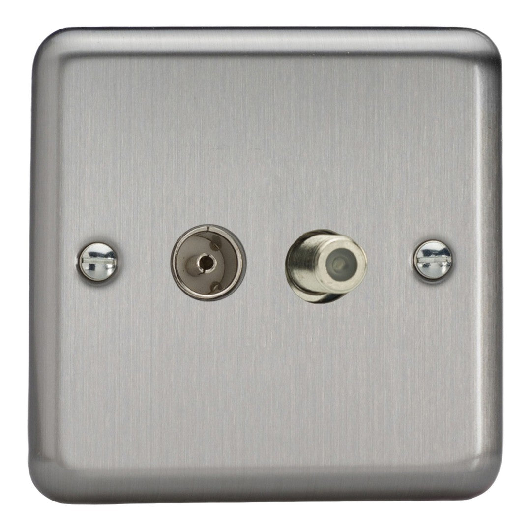 Varilight Co-Axial TV Socket with F-Type Satellite
