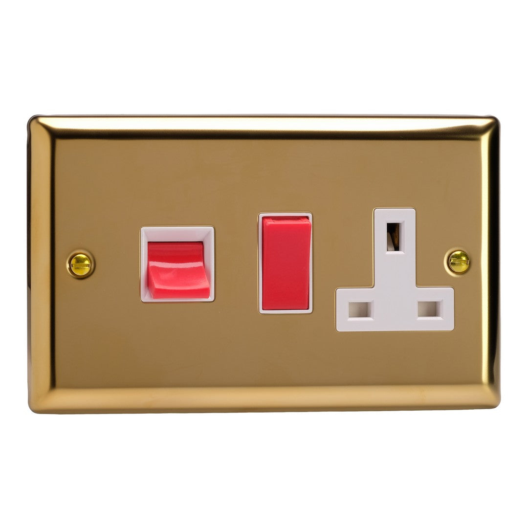 Varilight 45A Cooker Panel with 13A Double Pole Switched Socket Outlet