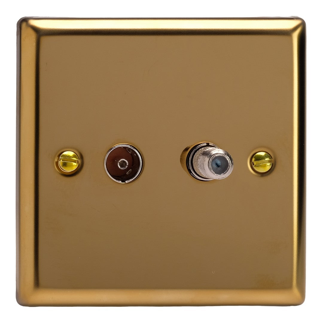 Varilight Co-Axial TV Socket with F-Type Satellite