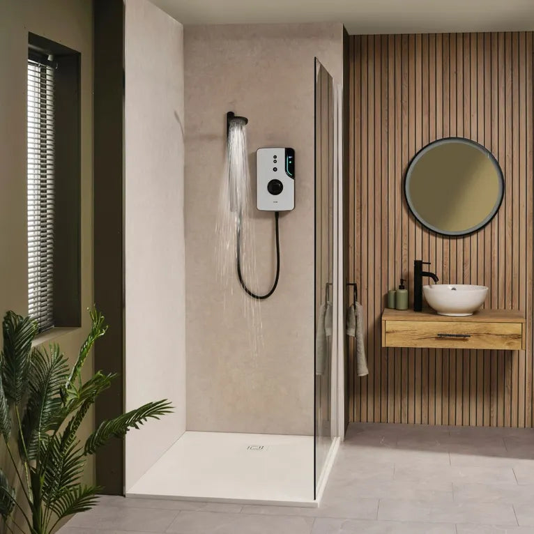 Triton ENlight® Thermostatic Electric Shower with Back to Wall Kit