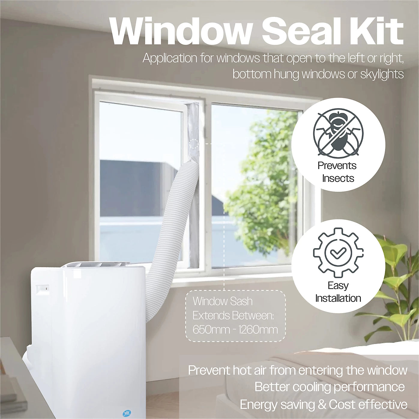 Prem-i-Air Portable Air Conditioning Unit White 12,000BTU Wifi Control